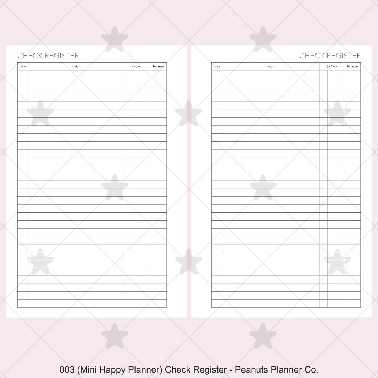 003: Check Register