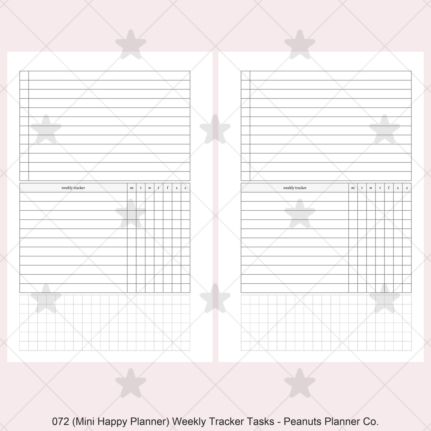 072: Weekly Tracker & Tasks