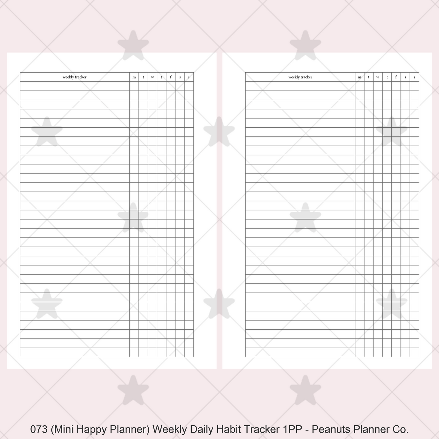 073: Weekly Daily Habit Tracker 1PP