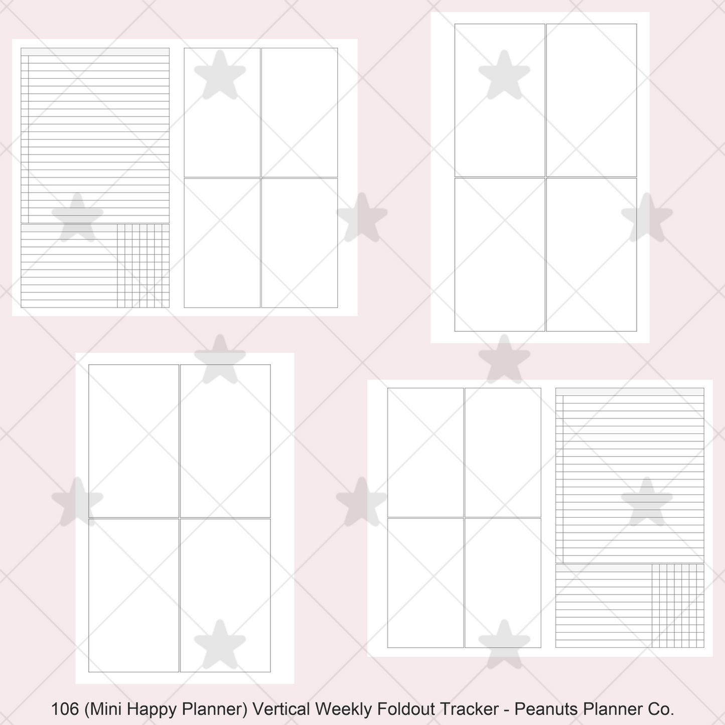 106: Vertical Weekly Foldout w/ Tracker Wo2P