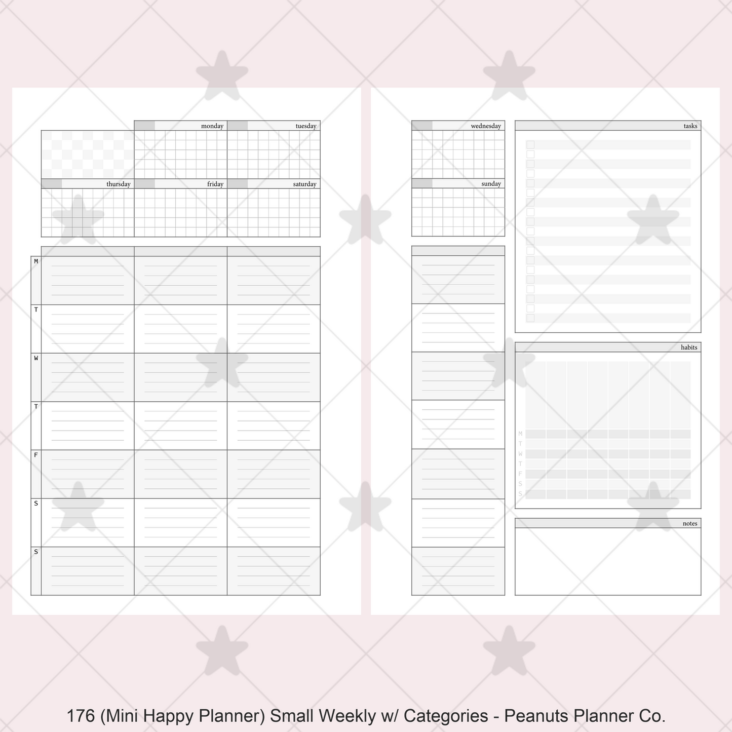 176: Small Weekly Wo2P w/ Categories Habits Tasks