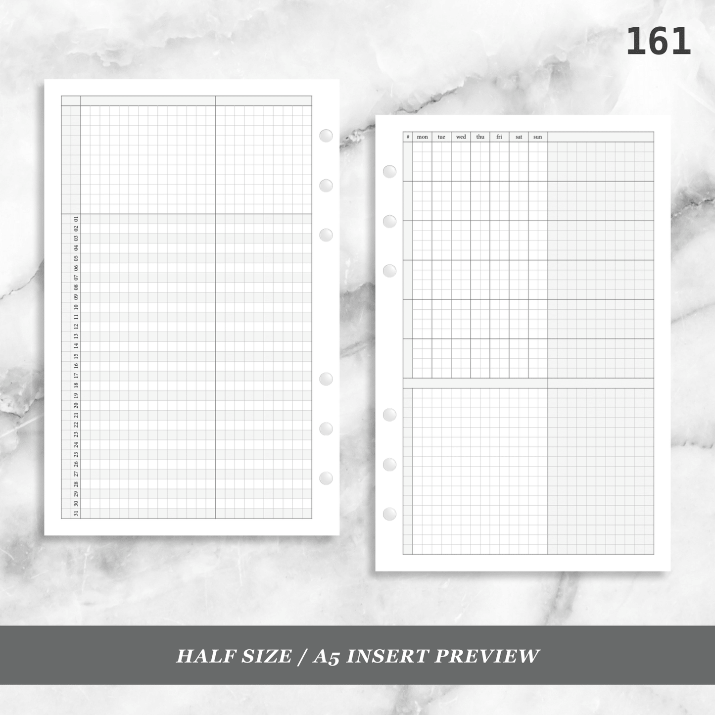161: Grid Lovers Monthly w/ Daily Habit Tracker Mo2P