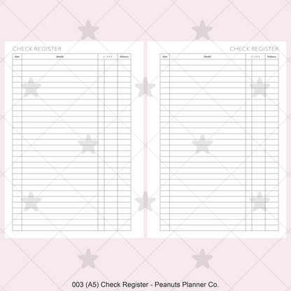 003: Check Register