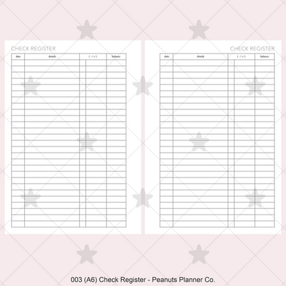 003: Check Register