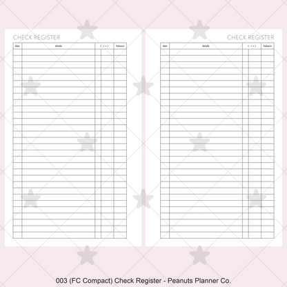 003: Check Register
