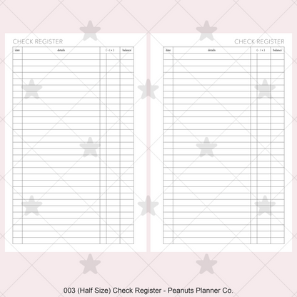 003: Check Register