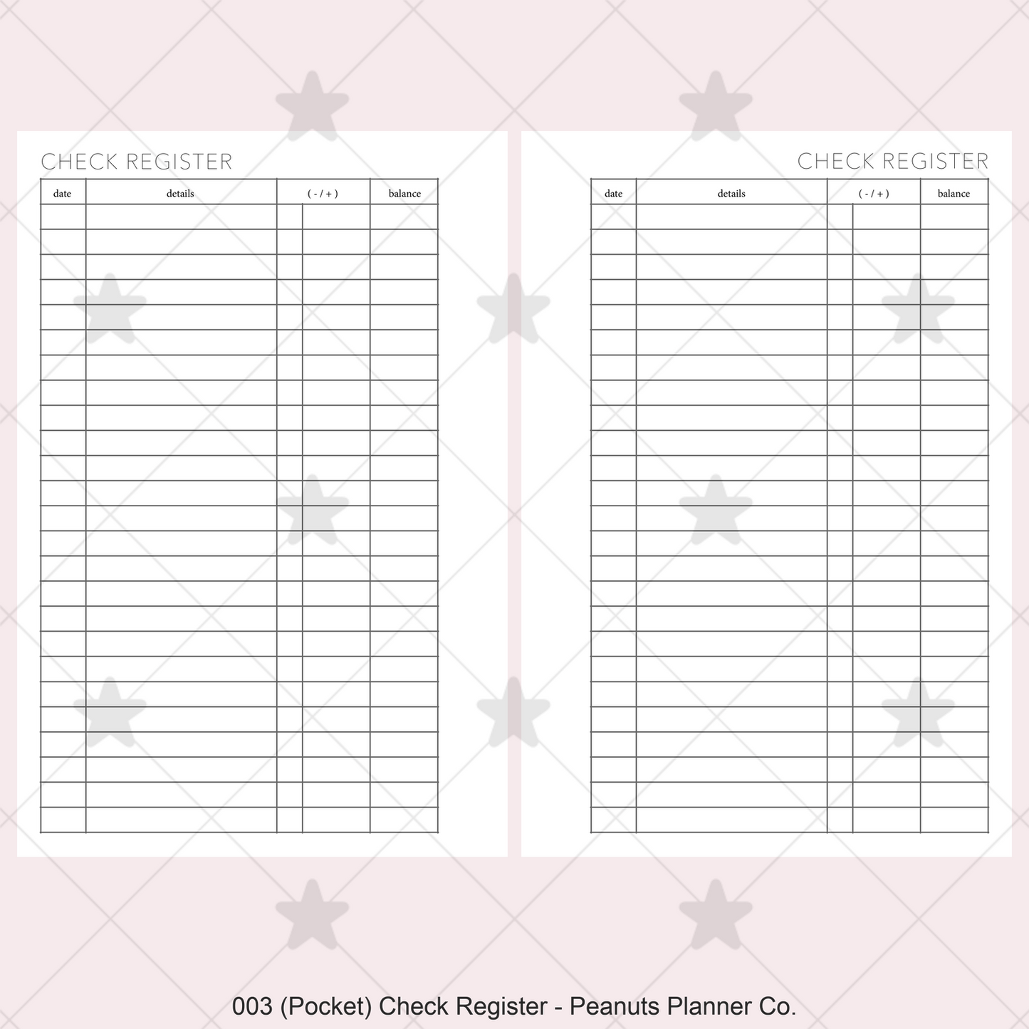 003: Check Register