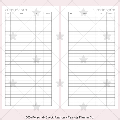 003: Check Register
