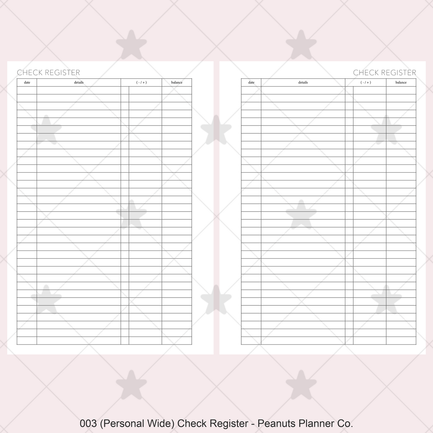 003: Check Register