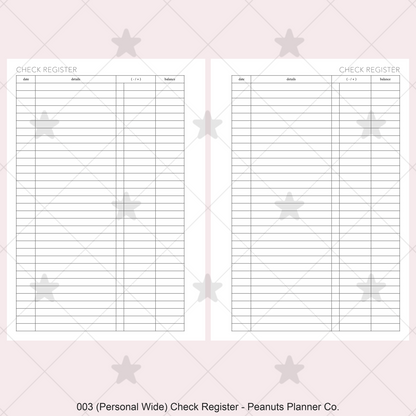 003: Check Register