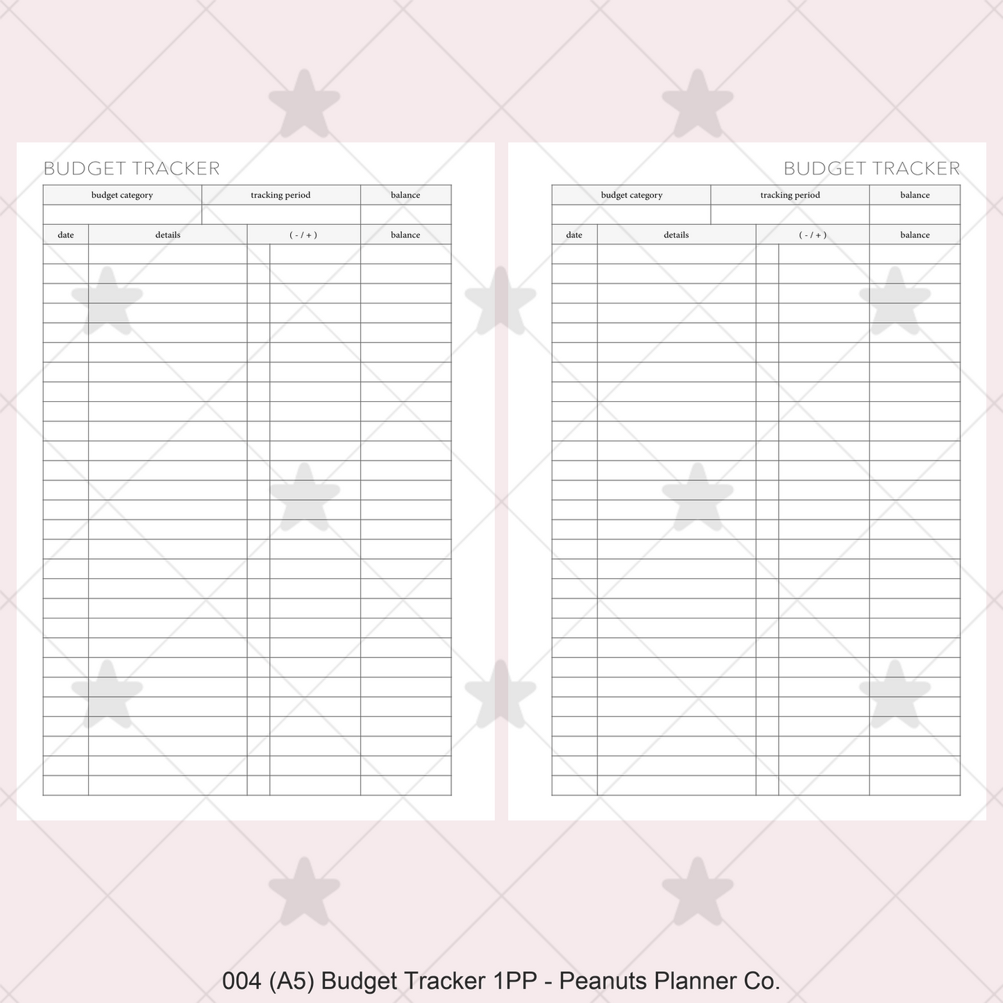 004: Budget Tracker 1PP