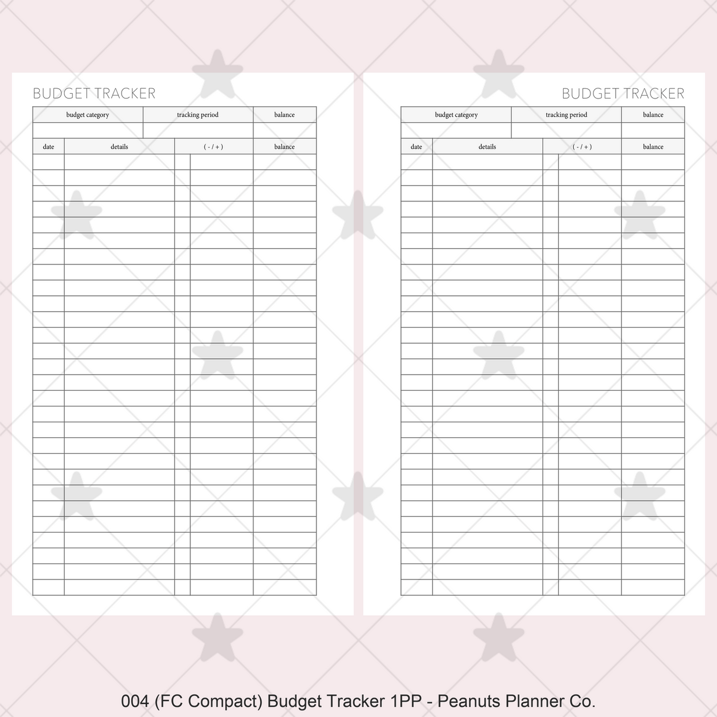 004: Budget Tracker 1PP