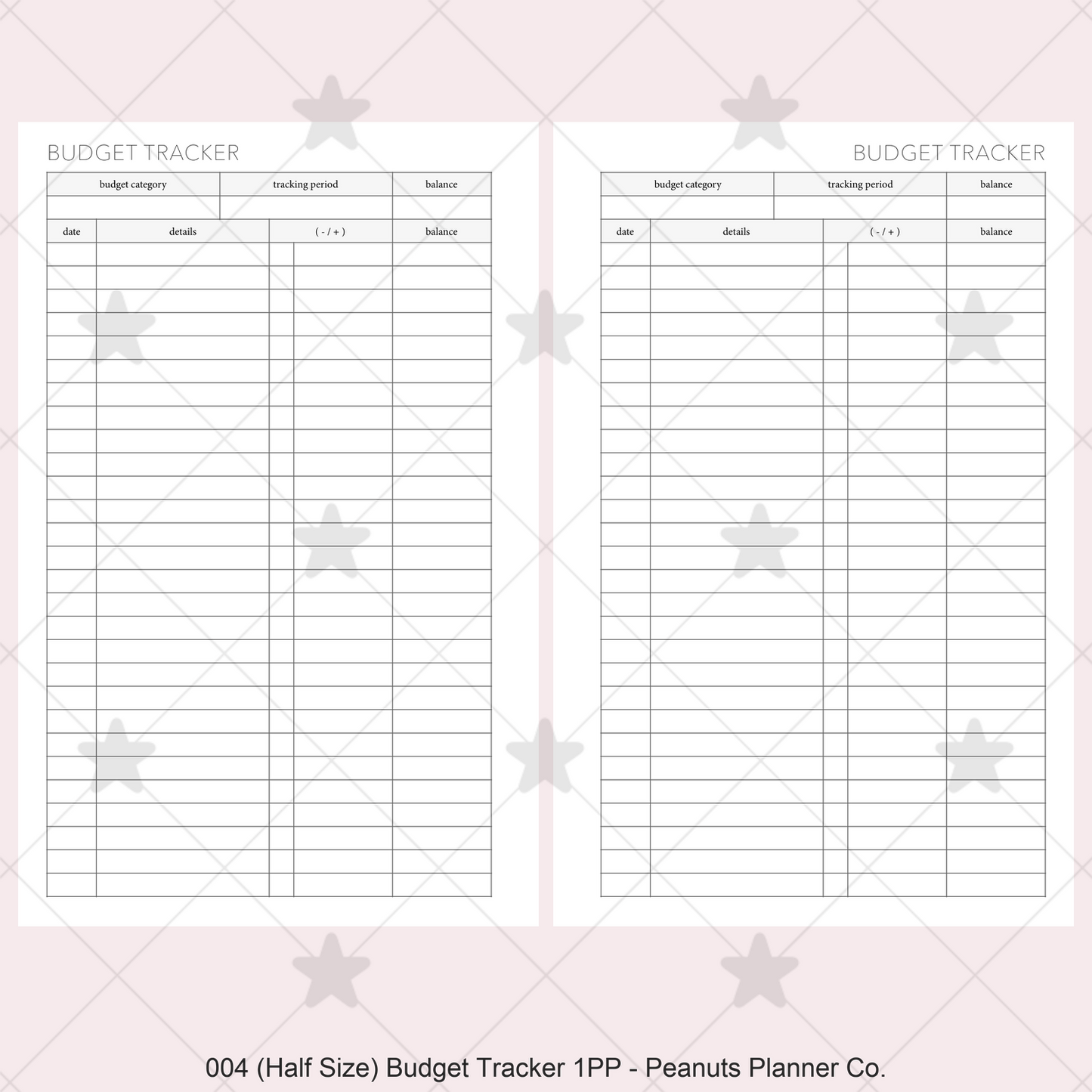 004: Budget Tracker 1PP