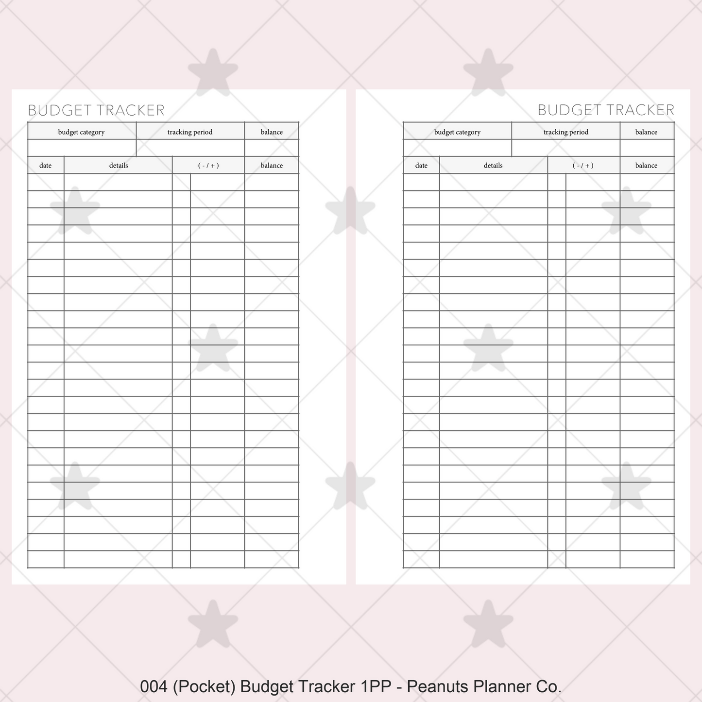 004: Budget Tracker 1PP