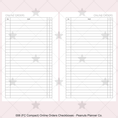 006: Online Orders Checkboxes