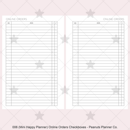 006: Online Orders Checkboxes