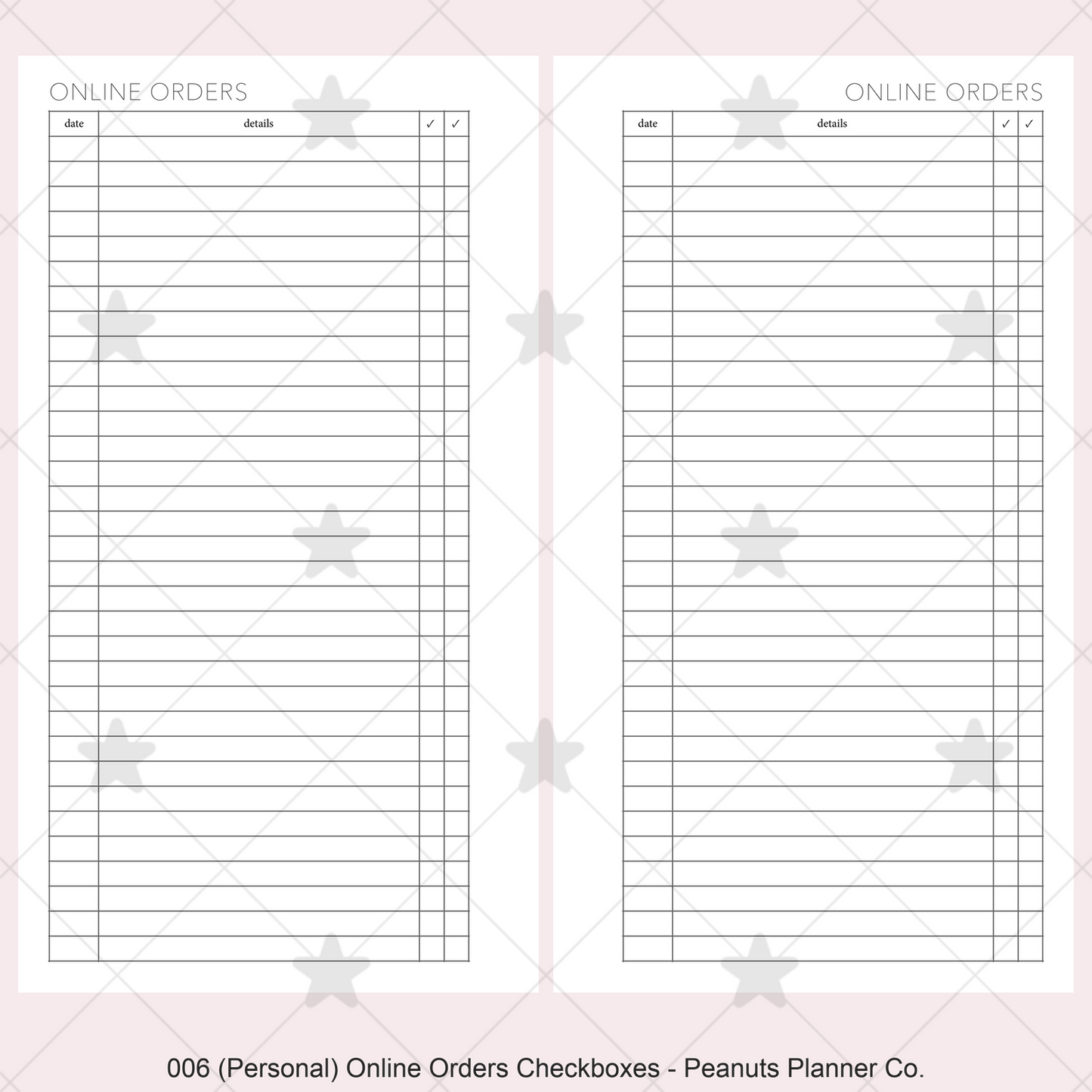 006: Online Orders Checkboxes