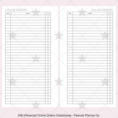 006: Online Orders Checkboxes