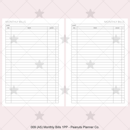 009: Monthly Bills 1PP