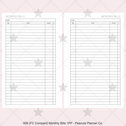 009: Monthly Bills 1PP