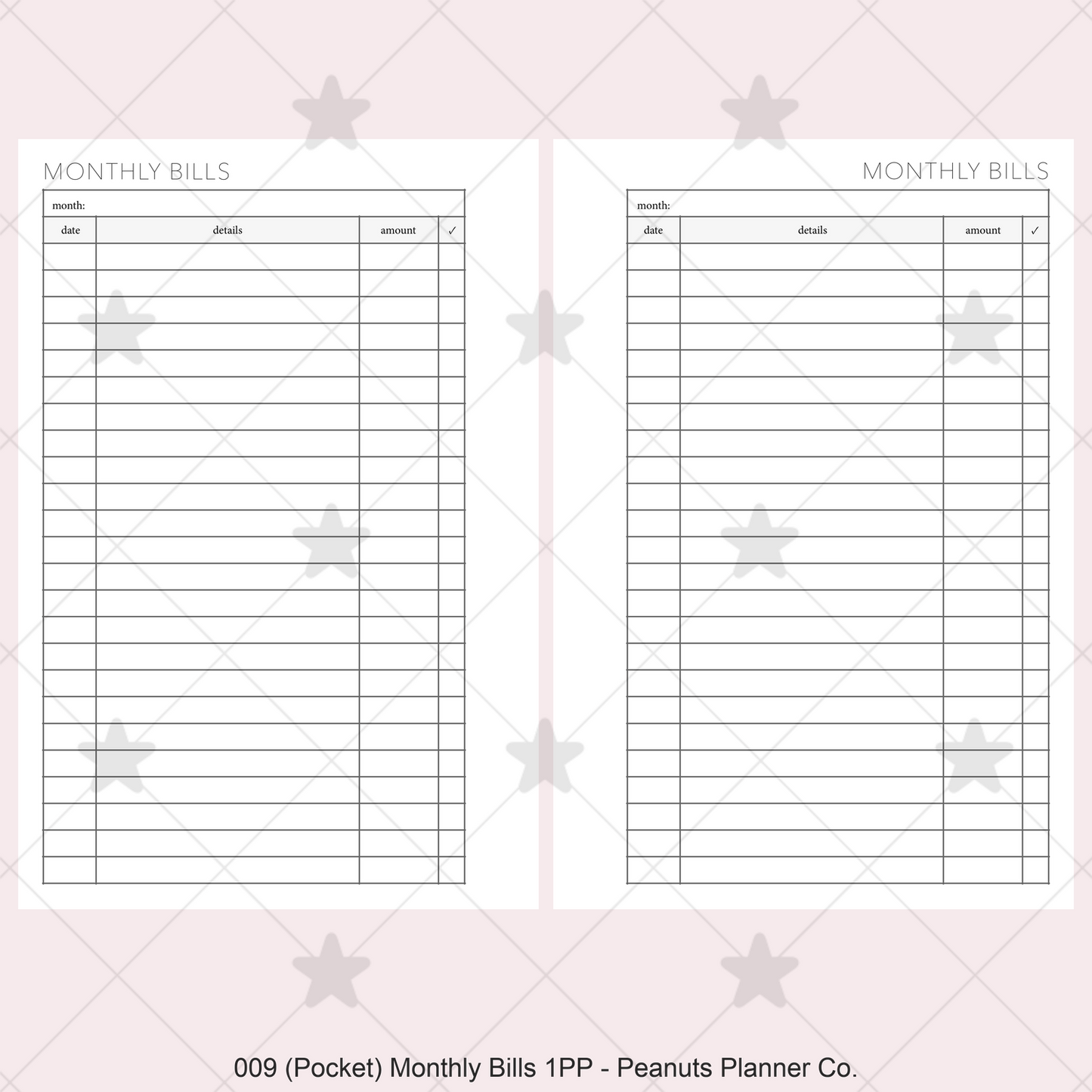 009: Monthly Bills 1PP