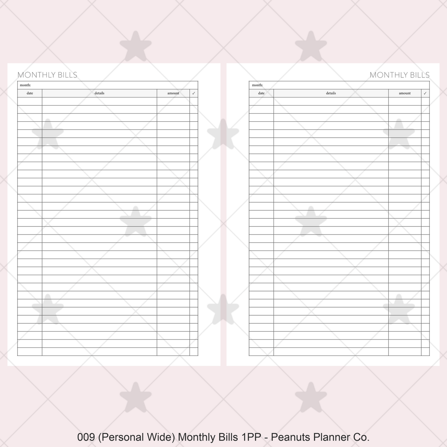 009: Monthly Bills 1PP