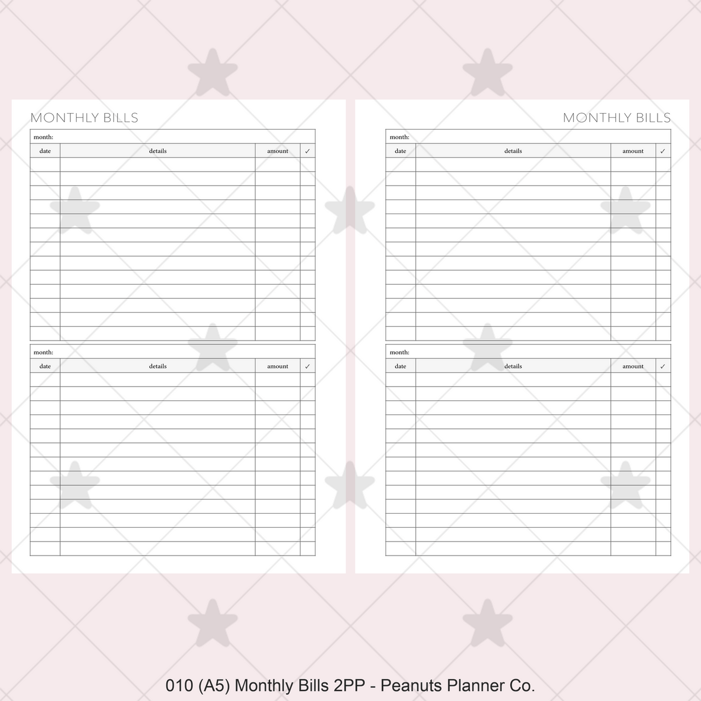 010: Monthly Bills 2PP