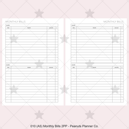 010: Monthly Bills 2PP