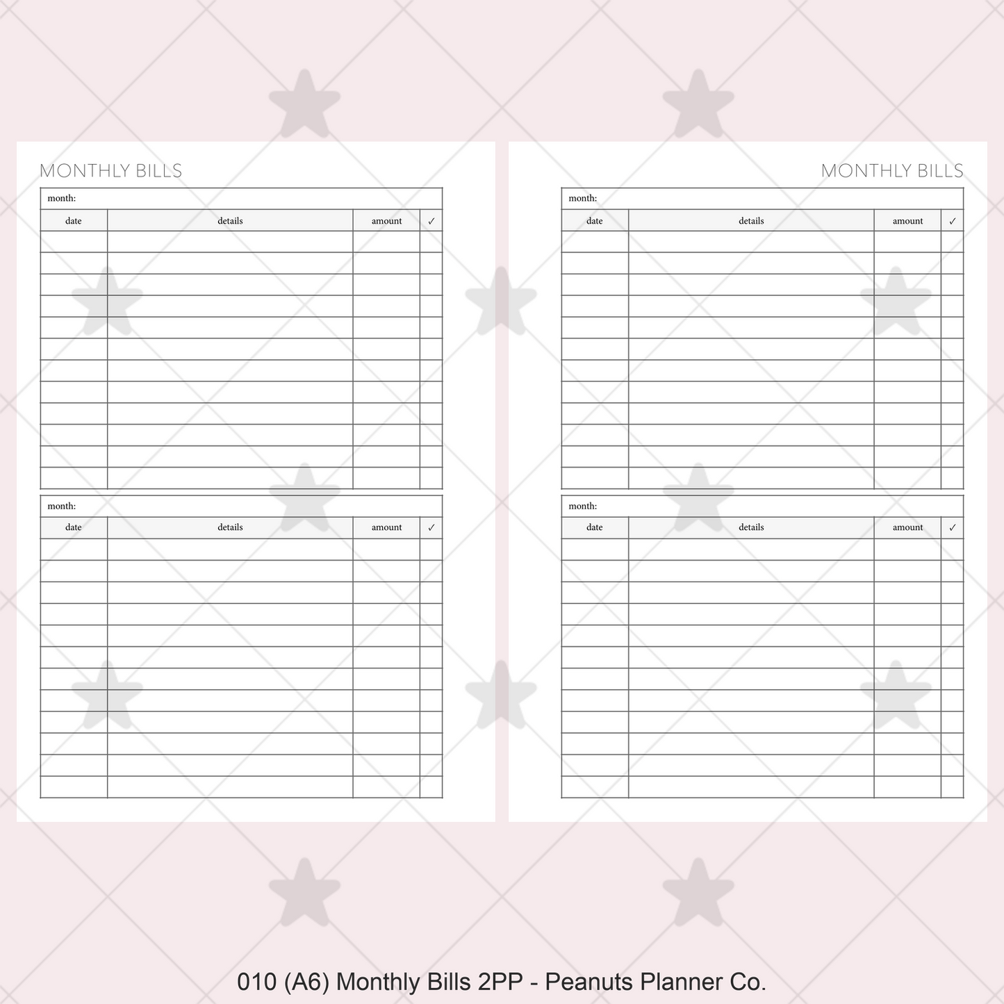 010: Monthly Bills 2PP