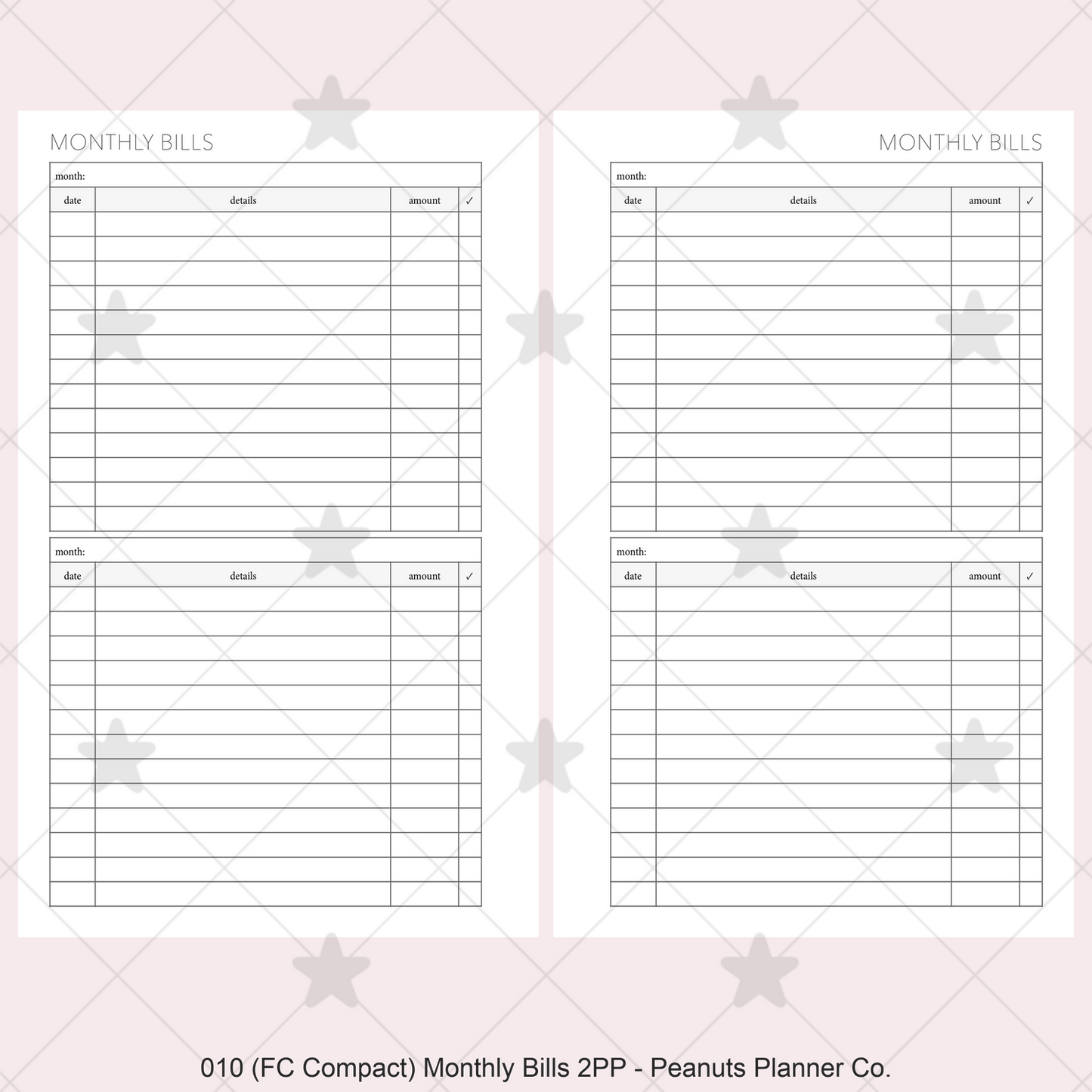 010: Monthly Bills 2PP