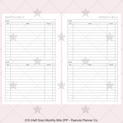010: Monthly Bills 2PP