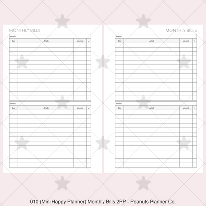 010: Monthly Bills 2PP