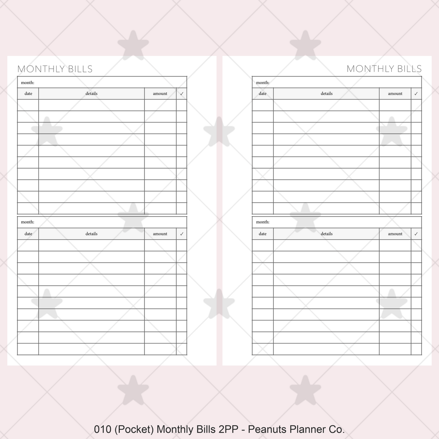 010: Monthly Bills 2PP