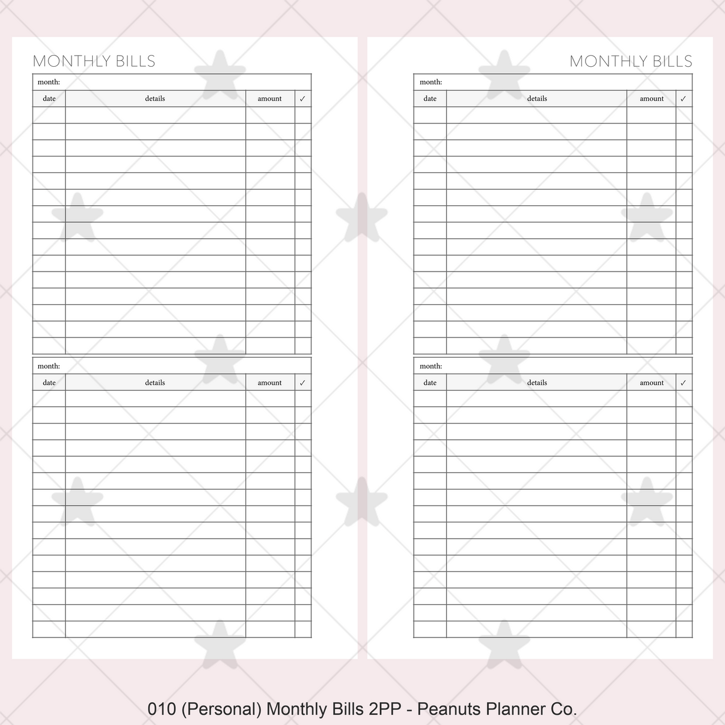 010: Monthly Bills 2PP
