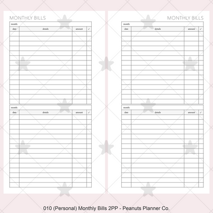 010: Monthly Bills 2PP