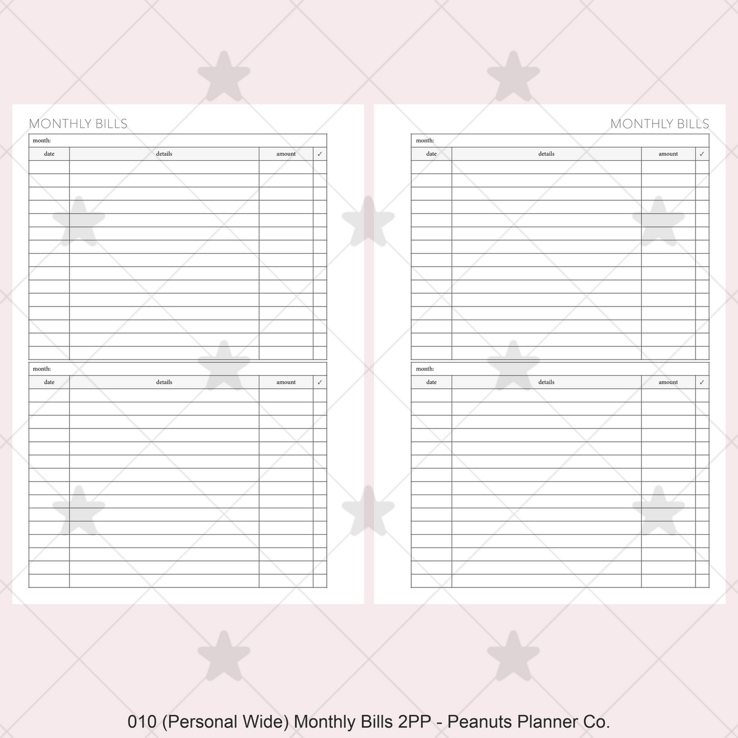 010: Monthly Bills 2PP