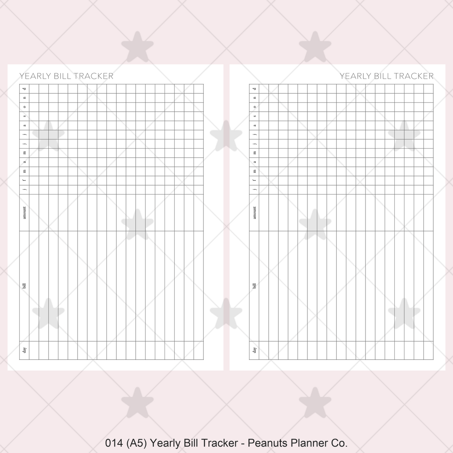 014: Yearly Bill Tracker