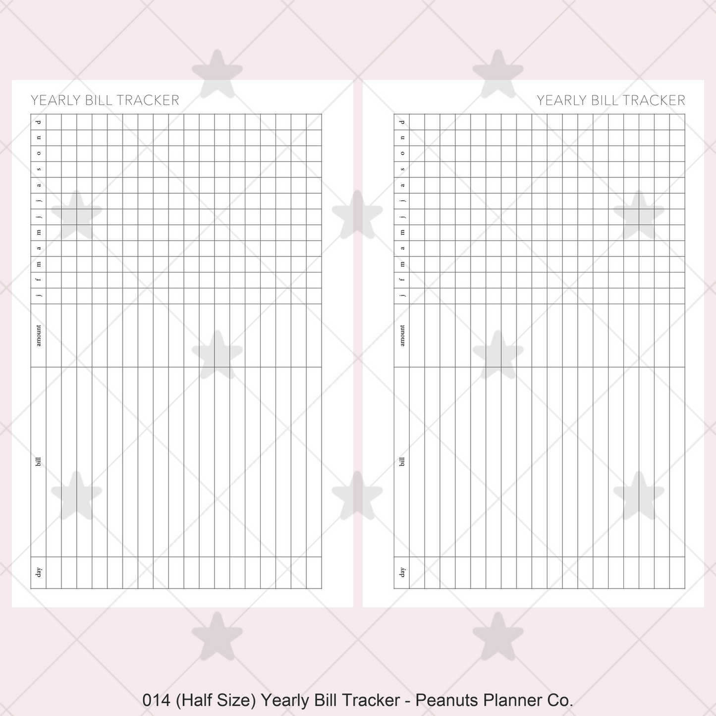 014: Yearly Bill Tracker