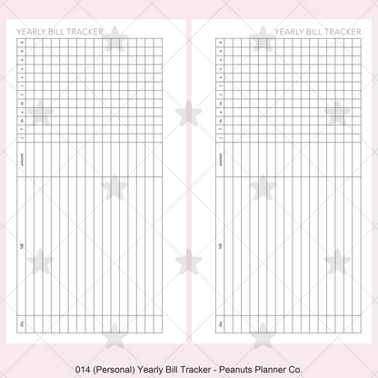 014: Yearly Bill Tracker