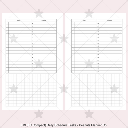 019: Daily Schedule & Tasks Do1P