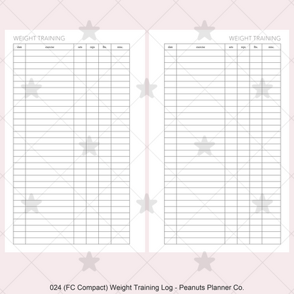 024: Weight Training Log