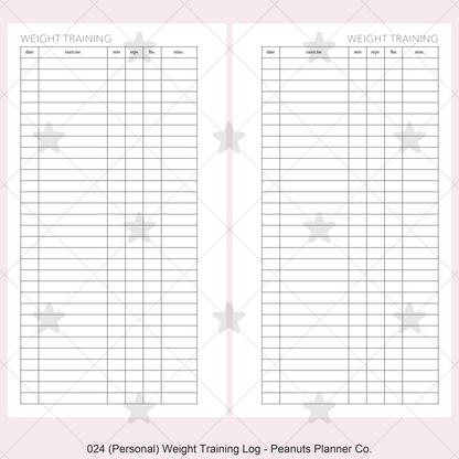 024: Weight Training Log