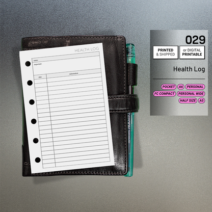 029: Health Log