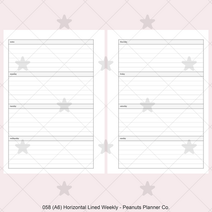 058: Horizontal Lined Weekly Wo2P