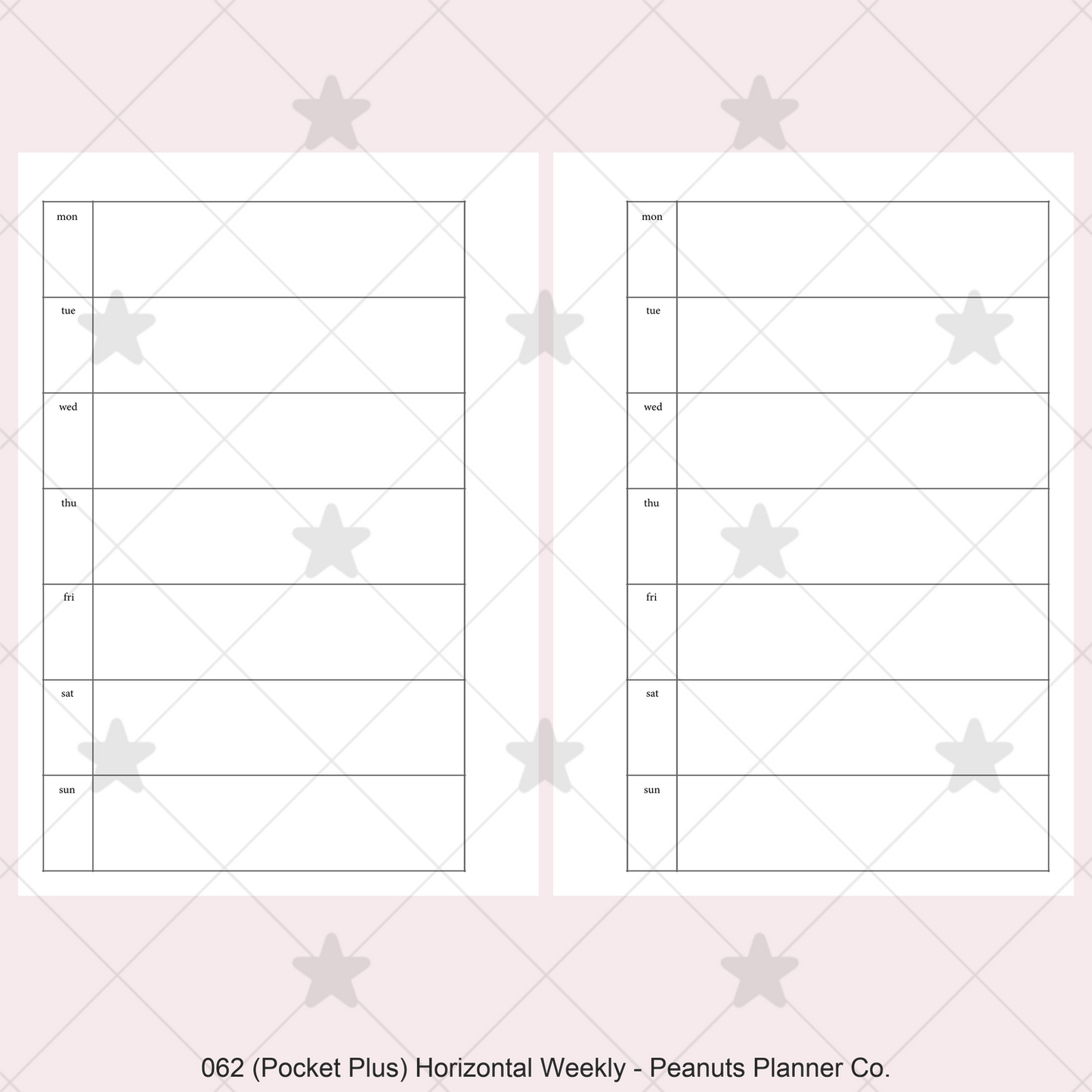 062: Horizontal Weekly Wo1P