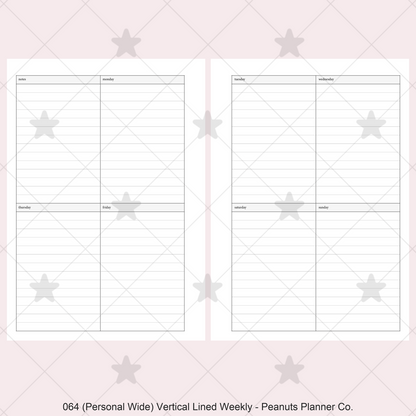 064: Vertical Lined Weekly Wo2P