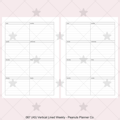 067: Vertical Lined Weekly Wo1P