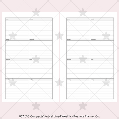 067: Vertical Lined Weekly Wo1P