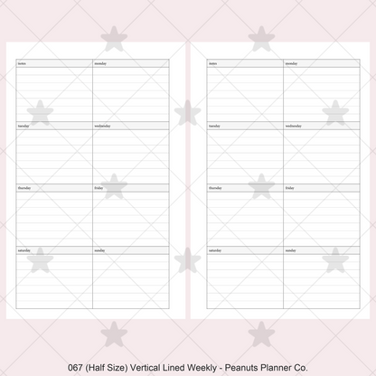 067: Vertical Lined Weekly Wo1P