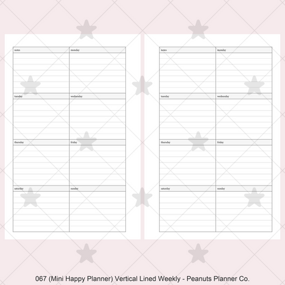 067: Vertical Lined Weekly Wo1P
